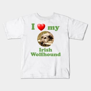 I Love My Irish Wolfhound Kids T-Shirt